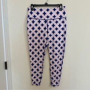 Crown & Ivy Pink and Blue Geometric Leggings Women’s Size M